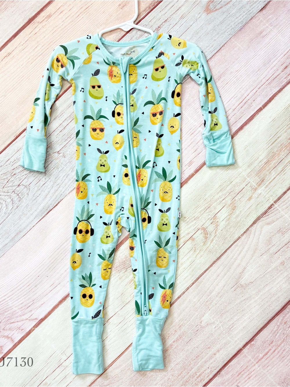 Little Sleepies "Pineapple Jams" Convertible Zippy - Size 6-12 Months